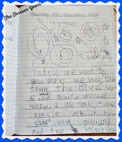 A child's diary page.