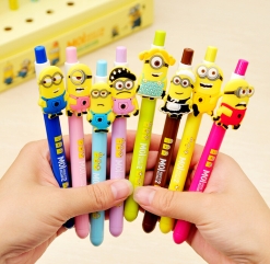 Free-Shipping-Gel-Ink-Pen-Neutral-Cartoon-Smoothly-Minions-Stationery-School-Office-Kids-Prize-Gift-24pcs